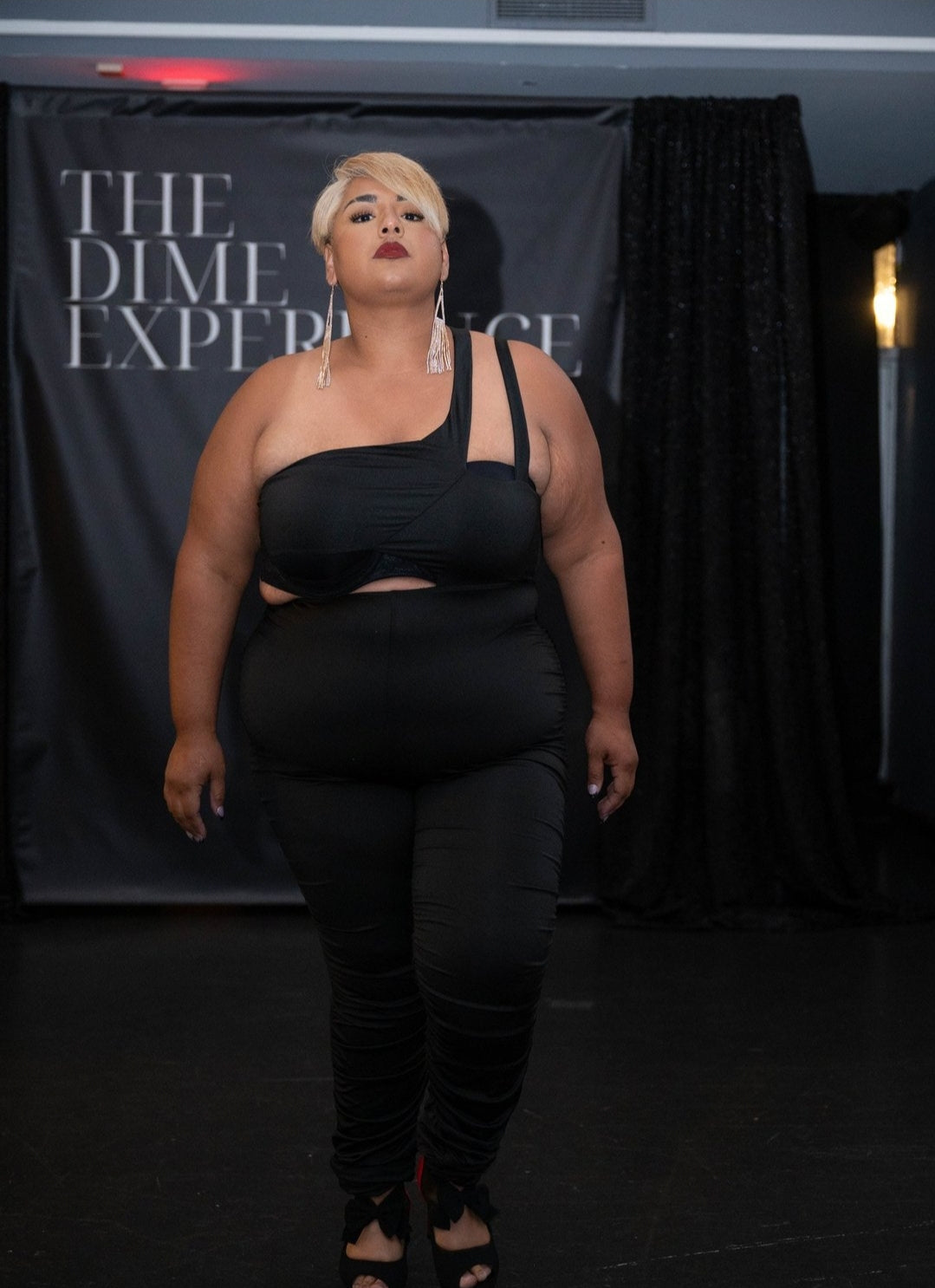 Curvy One Shoulder Jumpsuit