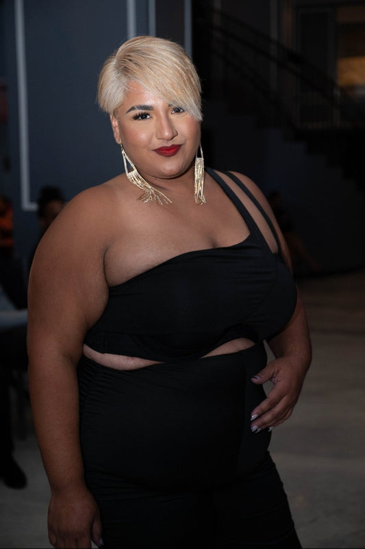 Curvy One Shoulder Jumpsuit