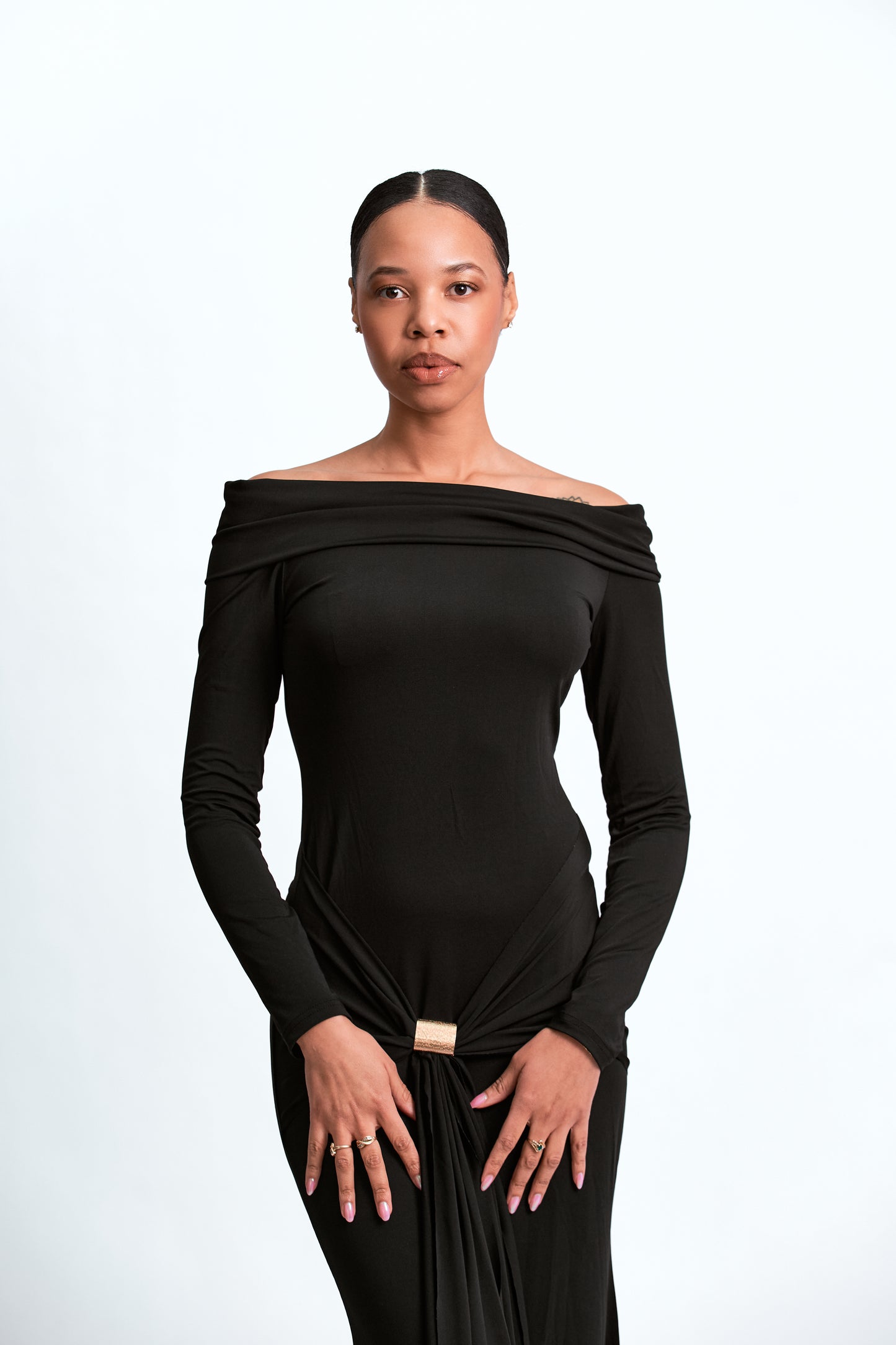 Elegant Off the Shoulder Maxi Dress