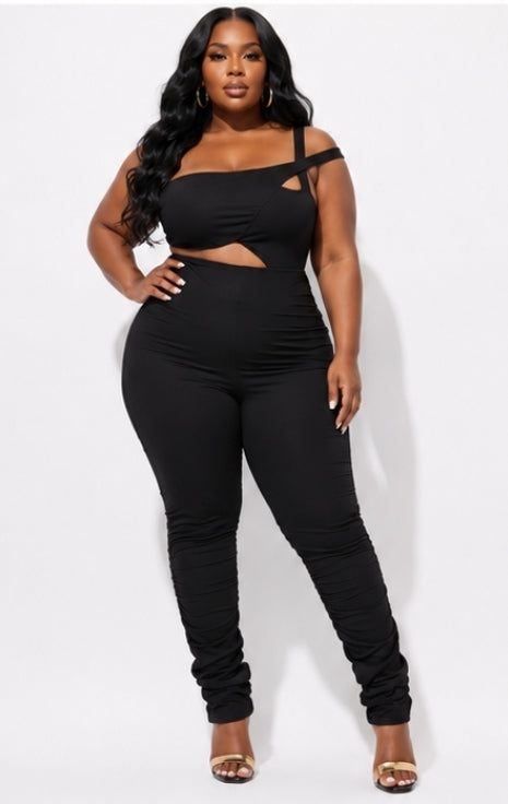 Curvy One Shoulder Jumpsuit